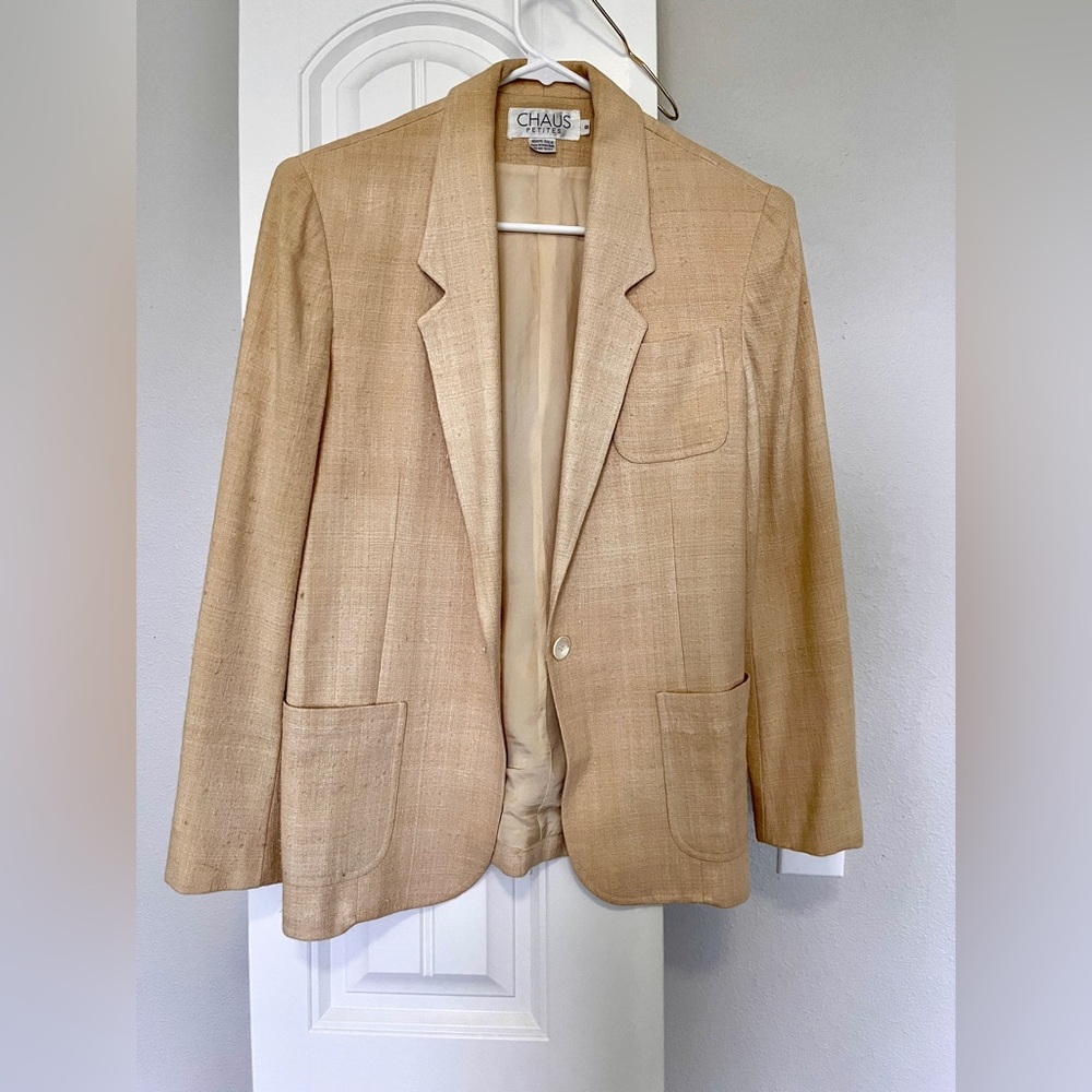 Silk Cream Blazer Medium